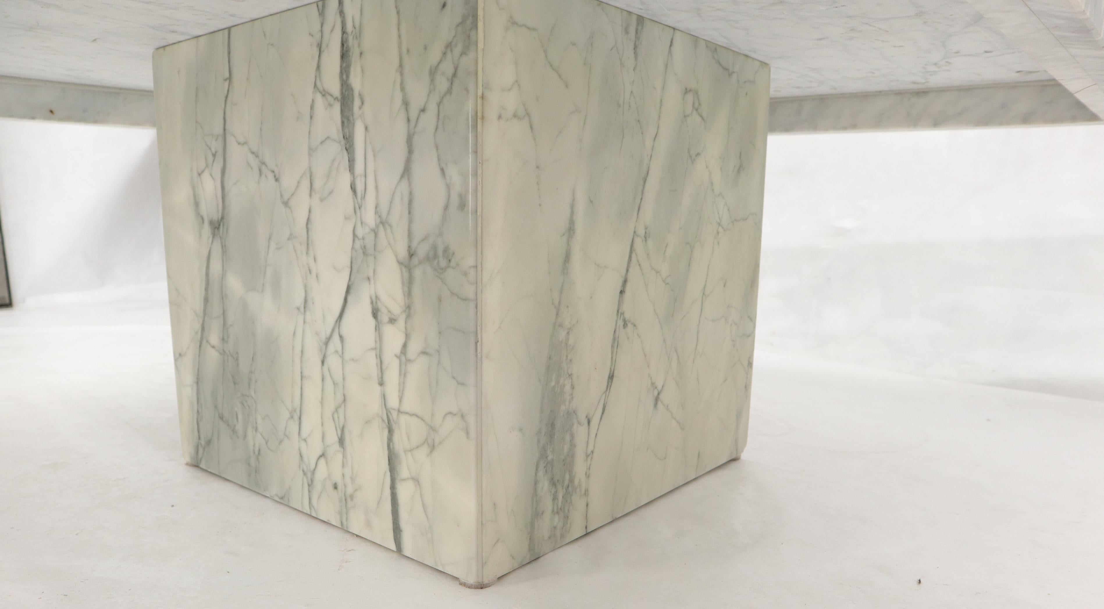 Large Square Italian Carrara Marble Top Coffee Table 1