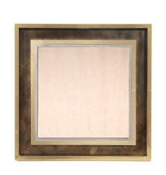 Large Square Jansen Mirror, France, 1980's