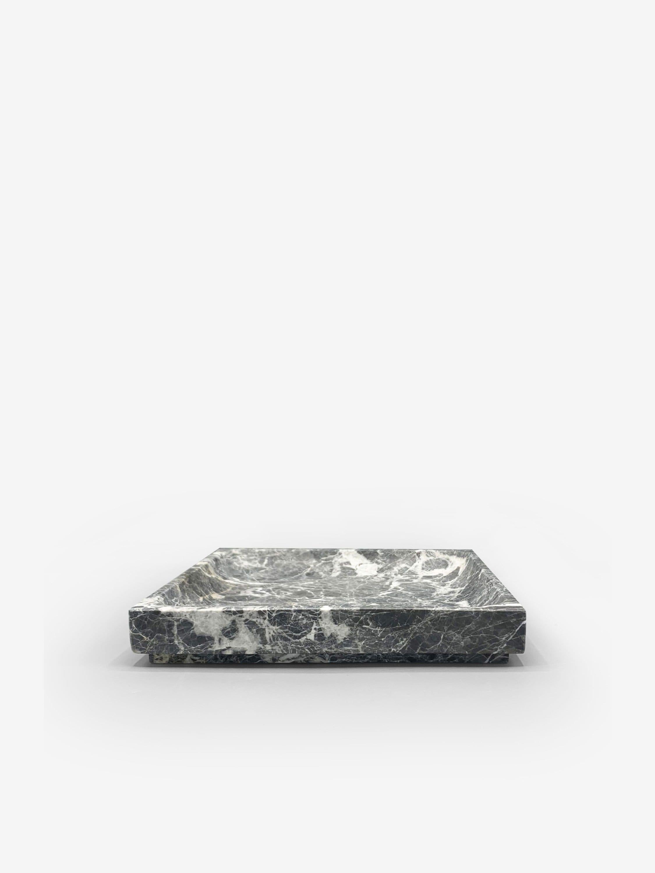 Contemporary Large Square Marble Tray For Sale
