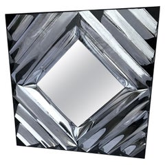 Large Square Mid-Century Modern Wall Mirror