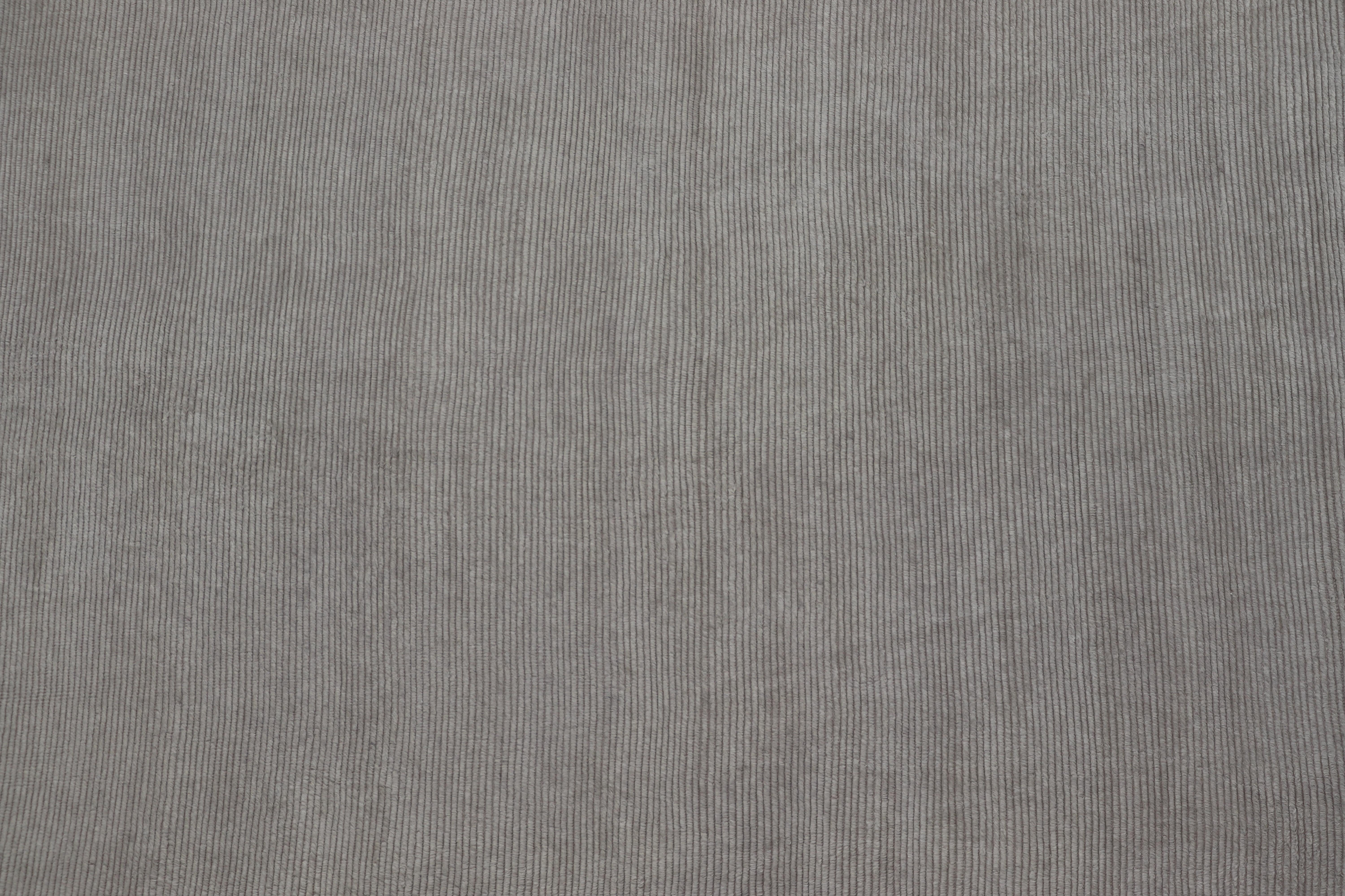Großer quadratischer moderner Teppich mit minimalistischem  Entwurf in Weiß und Beige im Angebot 3