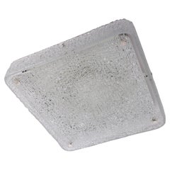 Florero cuadrado grande de cristal de Murano, Kaiser, Alemania, años 70 Florero cuadrado grande de cristal de Murano, Kaiser, Alemania, años 70