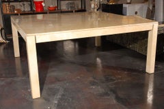 Large Square Parchment Table by Karl Springer