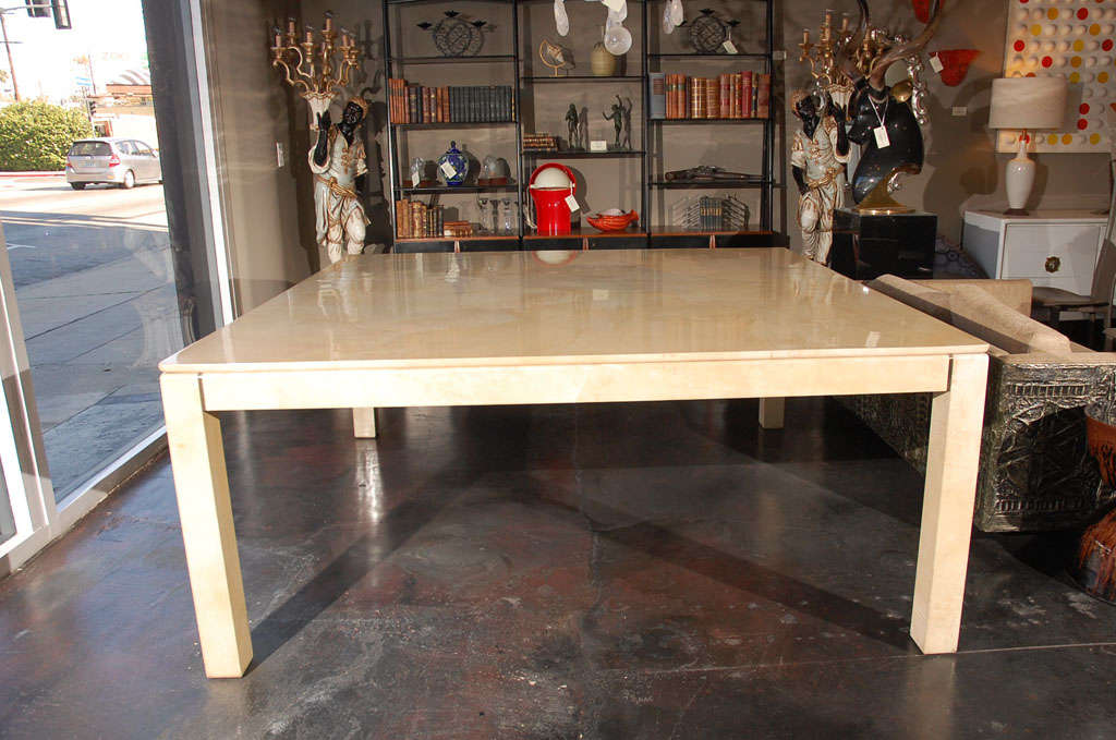 Other Large Square Parchment Table by Karl Springer