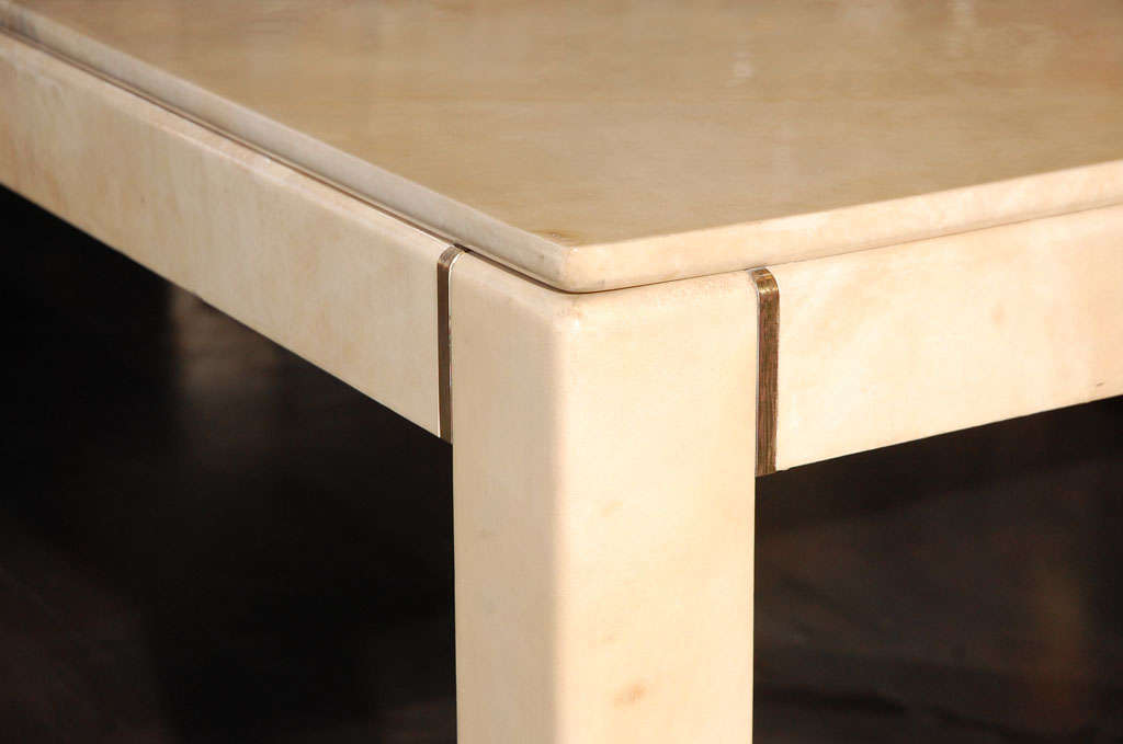 Large Square Parchment Table by Karl Springer 2