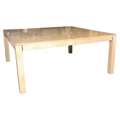 Large Square Parchment Table by Karl Springer