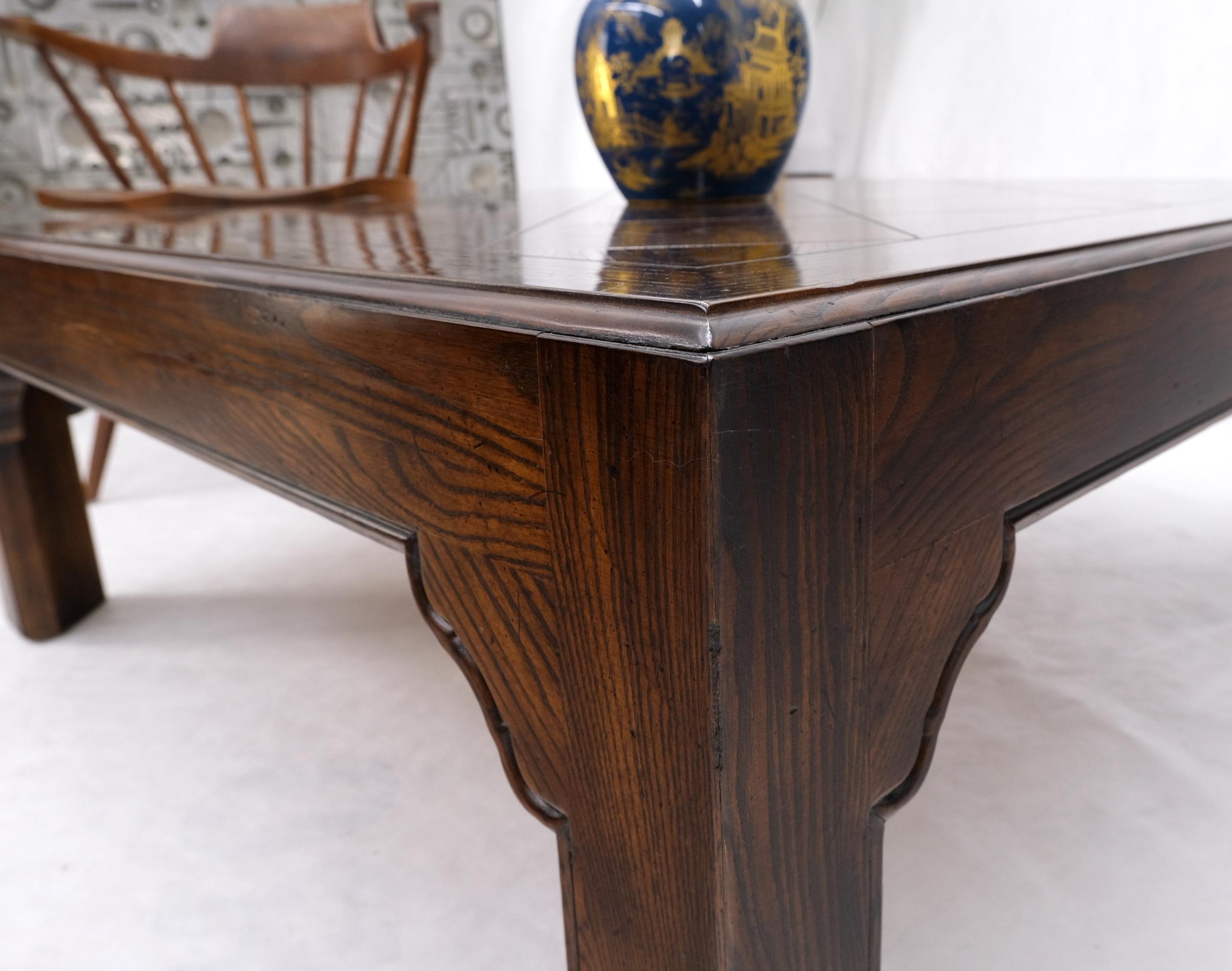 Oak Large Square Parquetry Coffee Table by Henredon