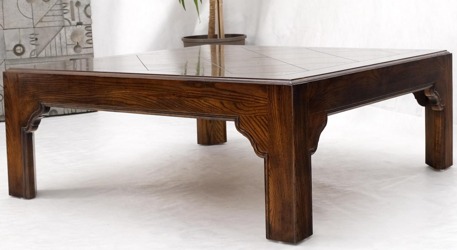 American Large Square Parquetry Coffee Table by Henredon