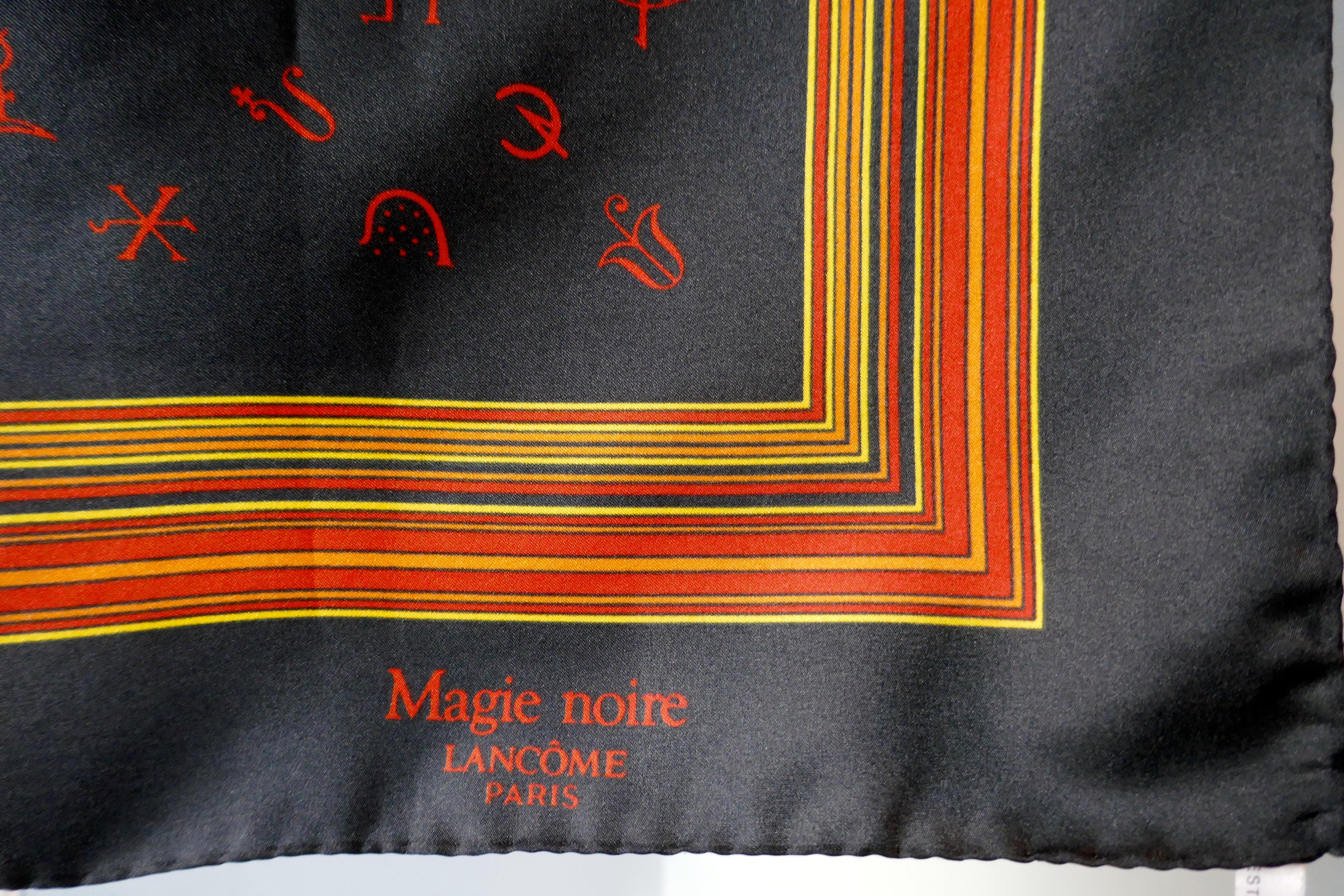 Large Square Scarf, Magie Noire for Lancôme Paris In Good Condition For Sale In Chillerton, Isle of Wight