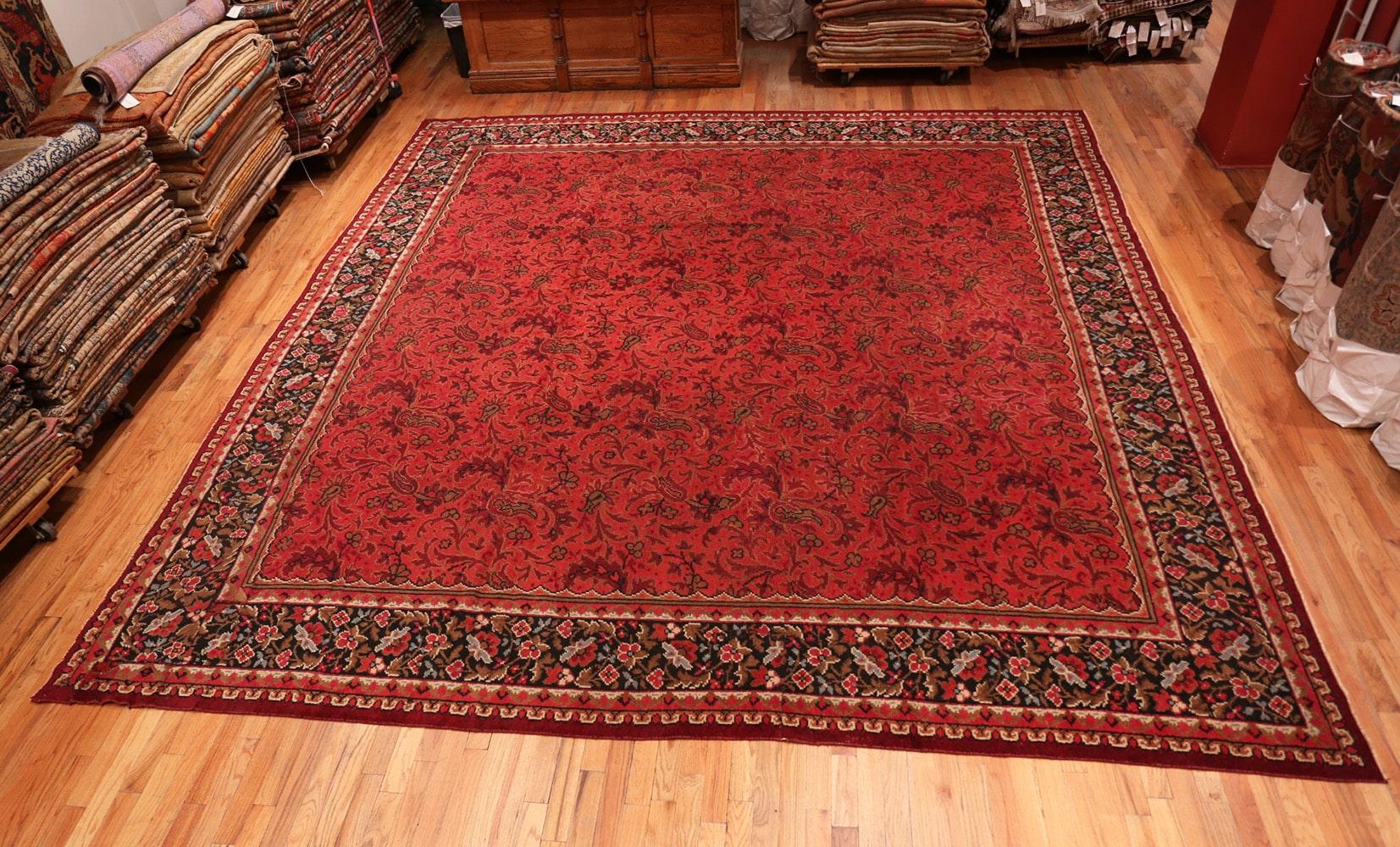 Antique Irish Donegal Rug. Size: 15 ft 5 in x 16 ft 8 in For Sale 7