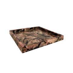 Large Square Pen Shell Tray on Square Chrome Feet