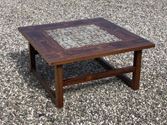 Large square table of Rosewood and Danish tiles 1960ties.