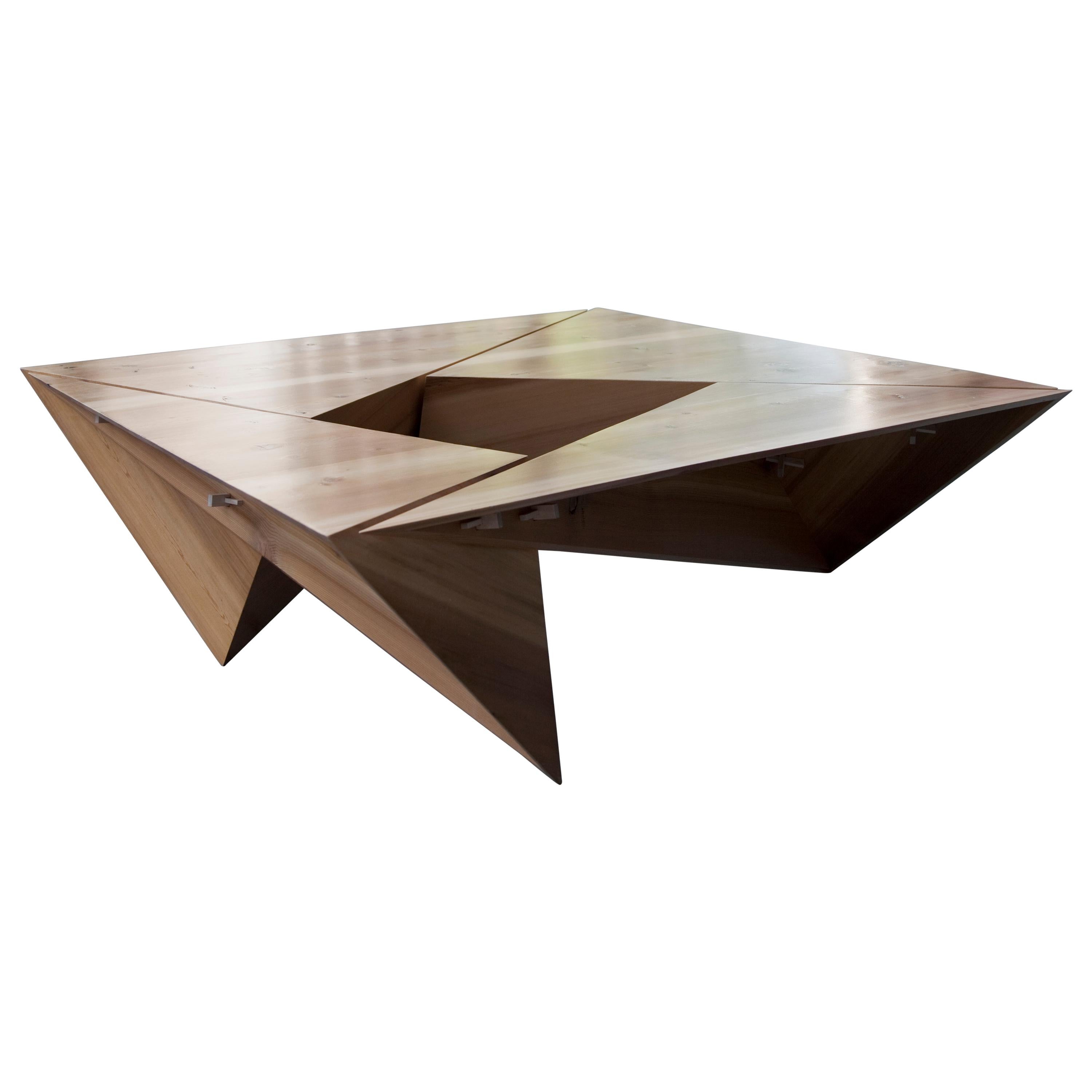 Large Square "Triangulated" Coffee Table