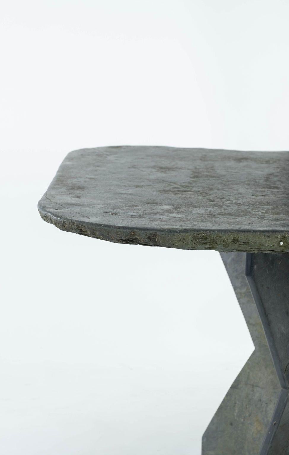 French Large Square Vintage Slate Table