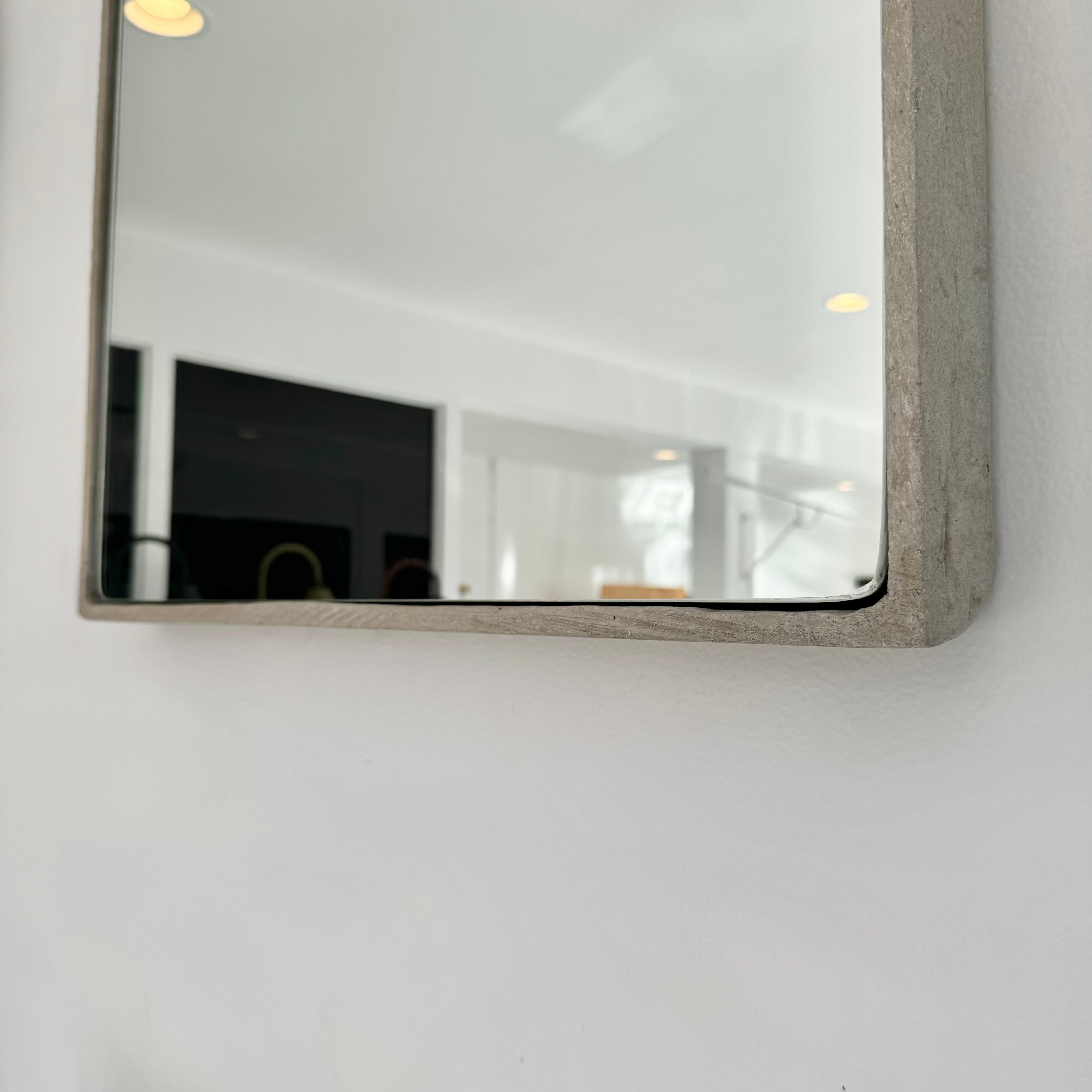 Large Square Willy Guhl Concrete Mirror, 1960s Switzerland For Sale 2