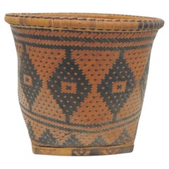 Large Square Woven Asian Decorative Basket
