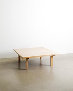 Large Squared Danish Wooden Low Coffee Sofa Table in Pine, 1960s