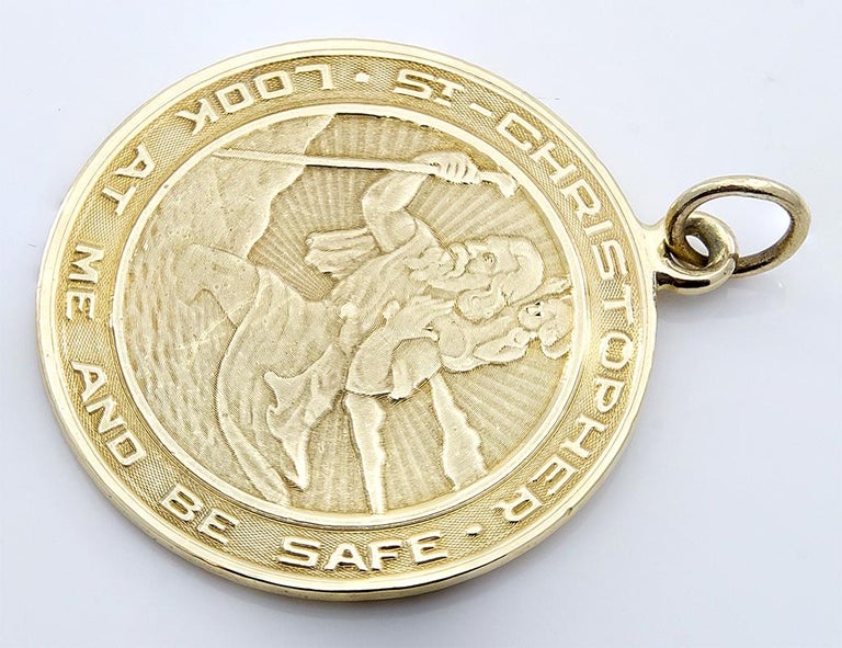 Large saint christopher medal Clearance