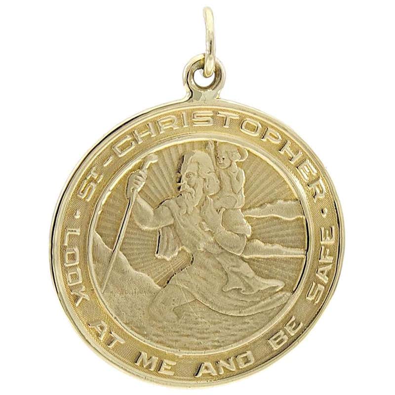 Saint christopher medal for car Clearance