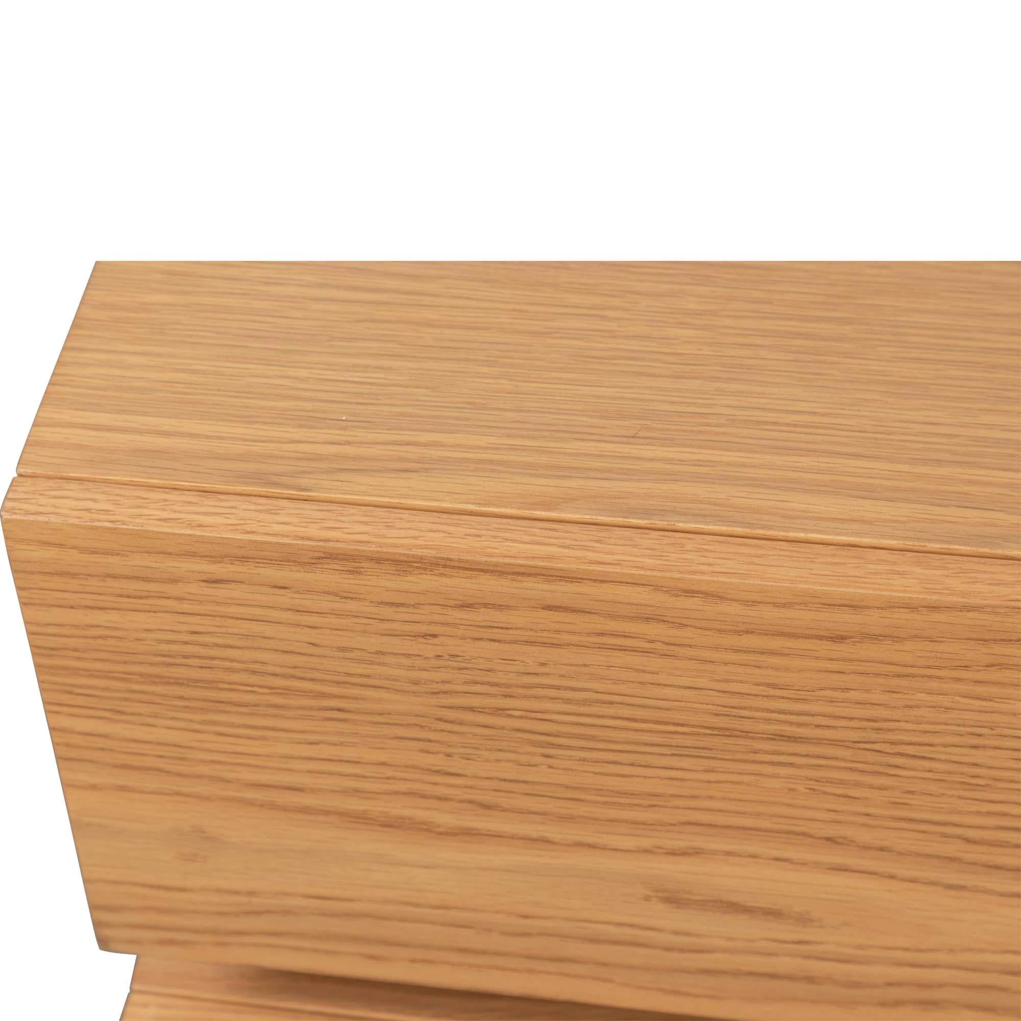 Contemporary Large Stacked Box Nightstand w/ Brass by Lawson-Fenning For Sale