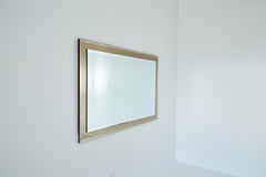 Large Stacked Glass Wall Mirror with Peach Framing, 1980s