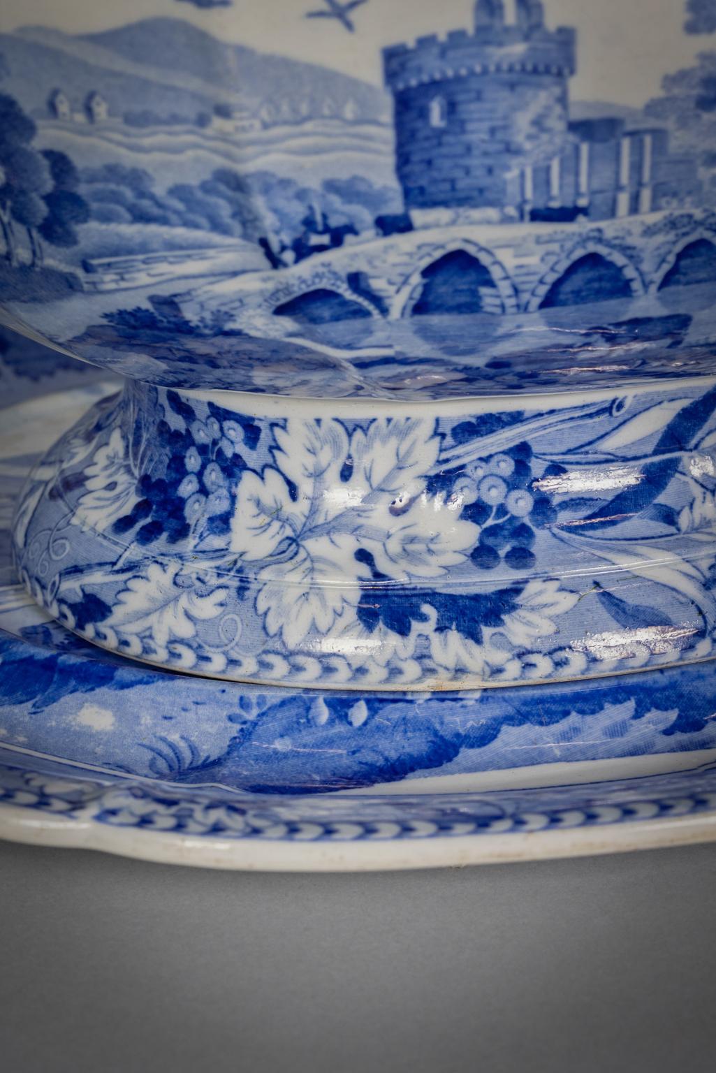 blue and white soup tureen