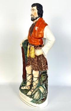 Large Staffordshire Pottery Figure of Hercules