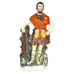 Large Staffordshire Pottery Figure of Hercules