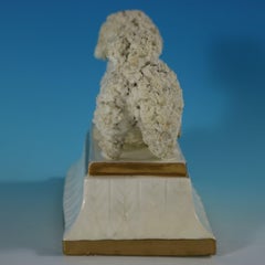 Large Staffordshire Pottery Porcellaneous Poodle