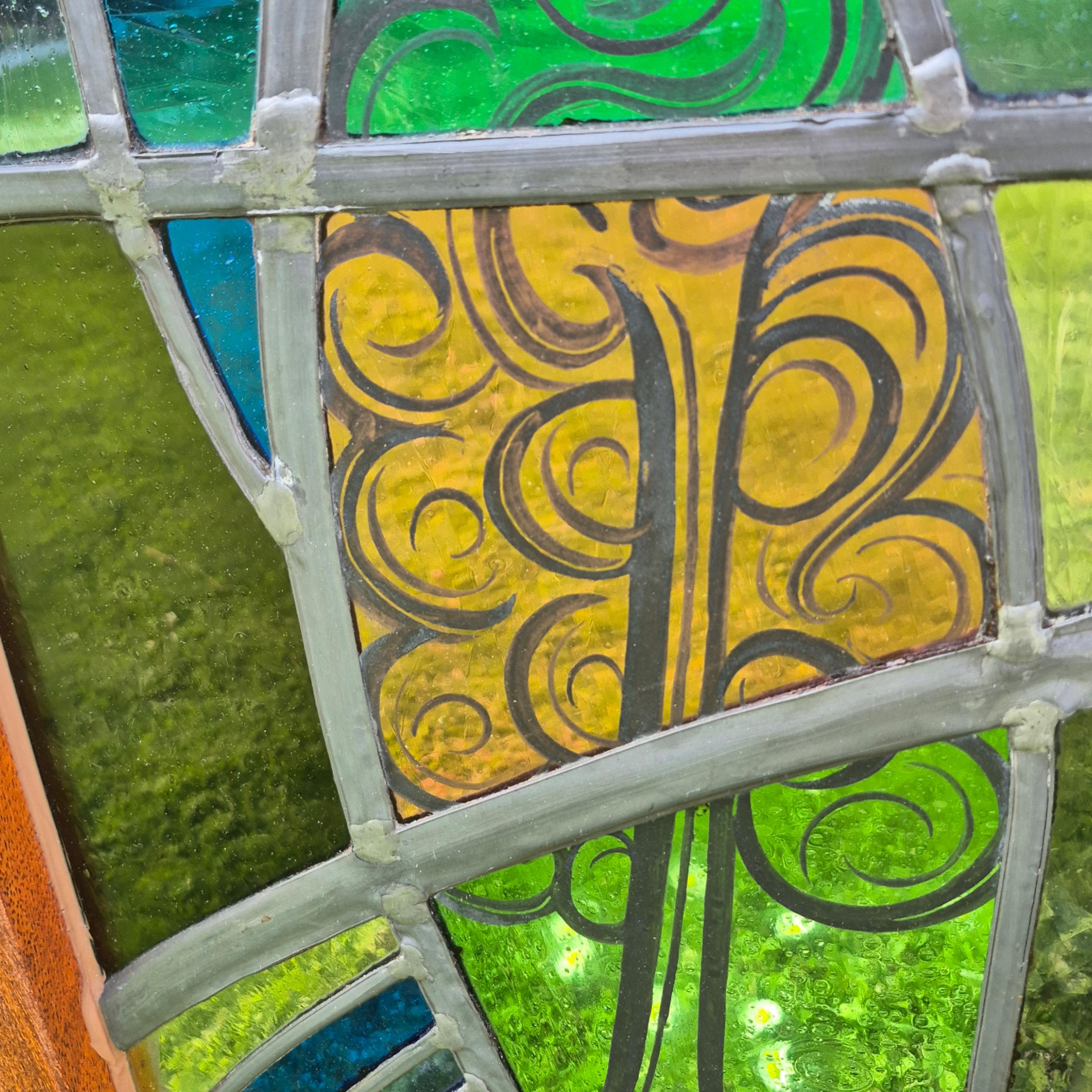Großes Glasmalerei-Kunstwerk von Hubert Felix, Niederlande 1966 (Buntglas) im Angebot
