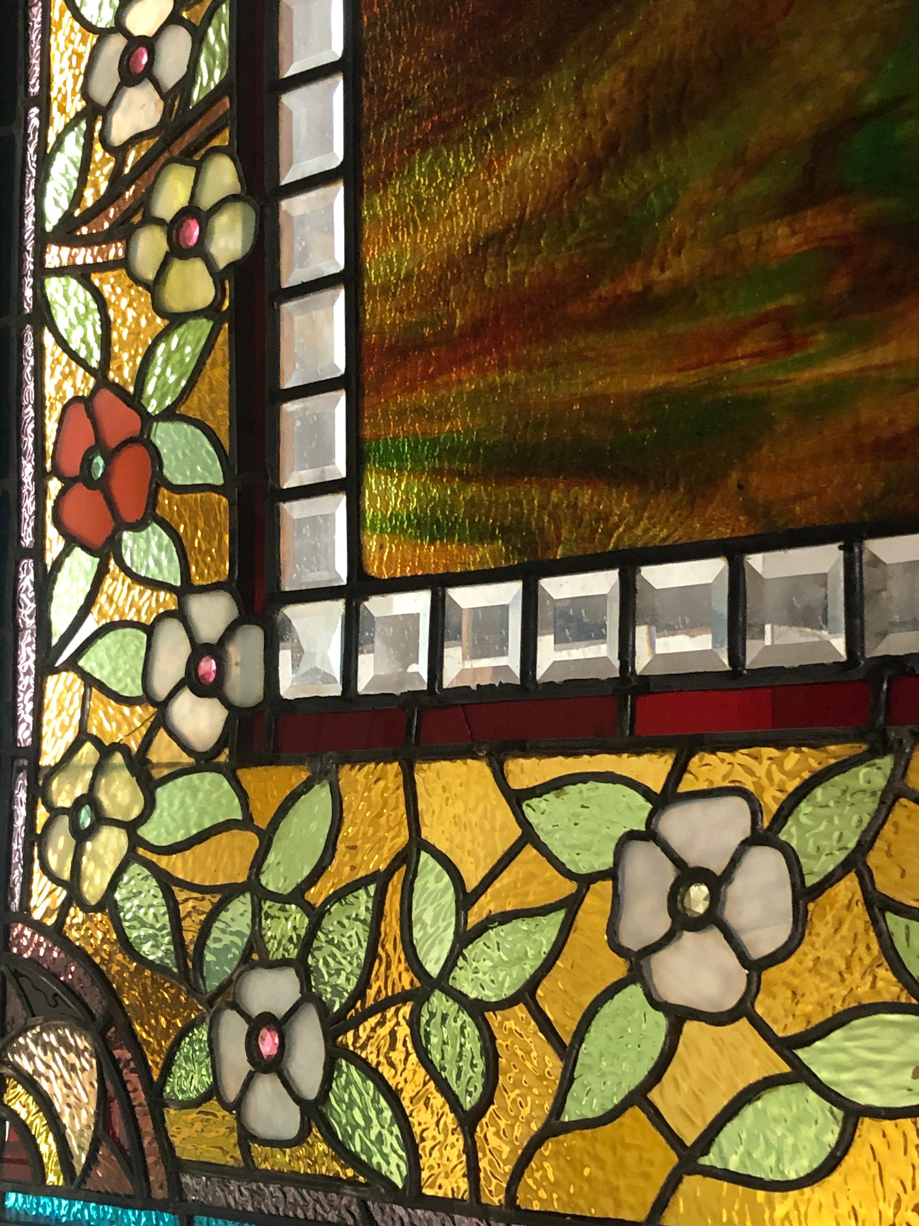 Victorian Large Stained Glass Window 38
