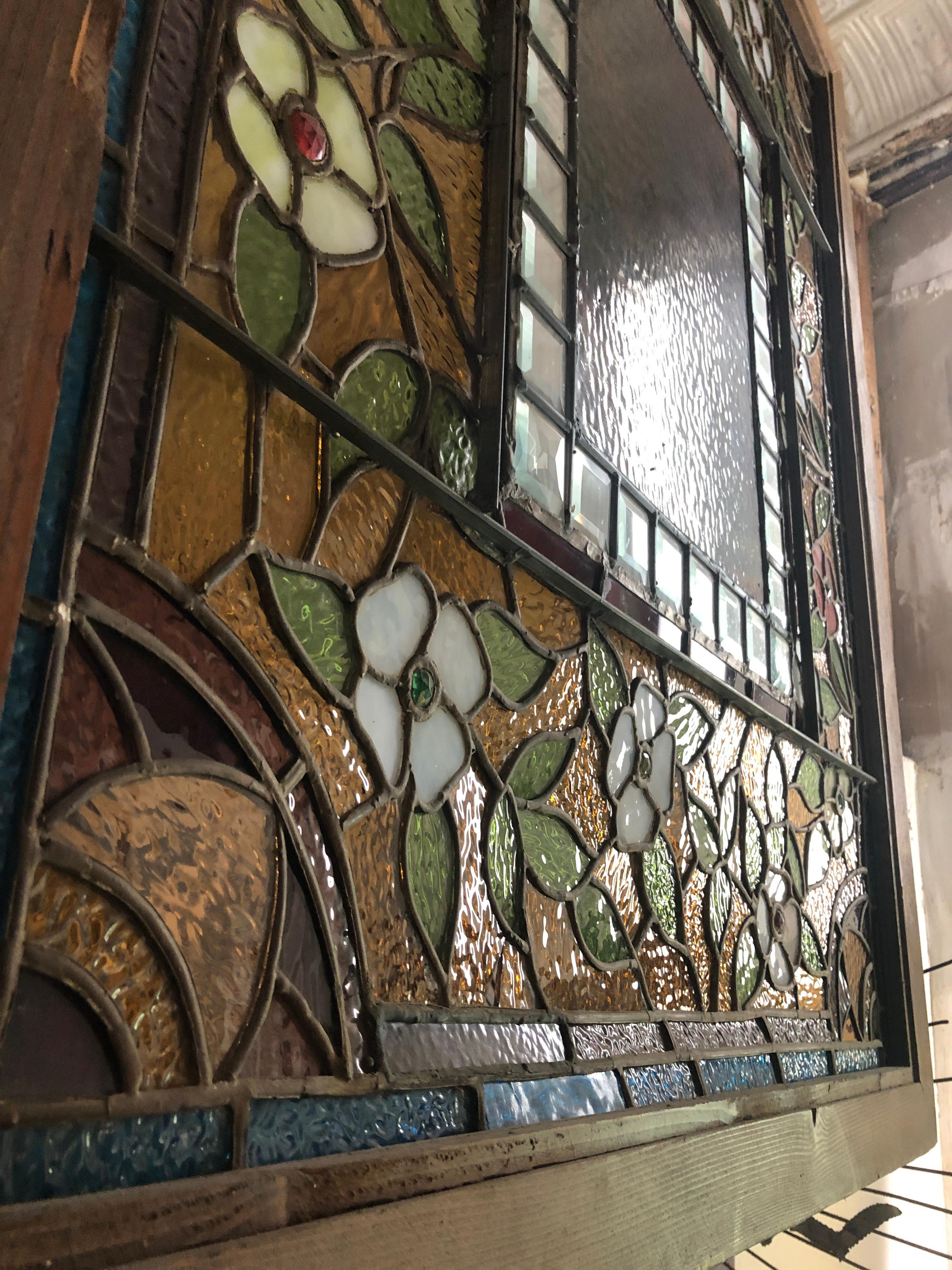 20th Century Large Stained Glass Window 38