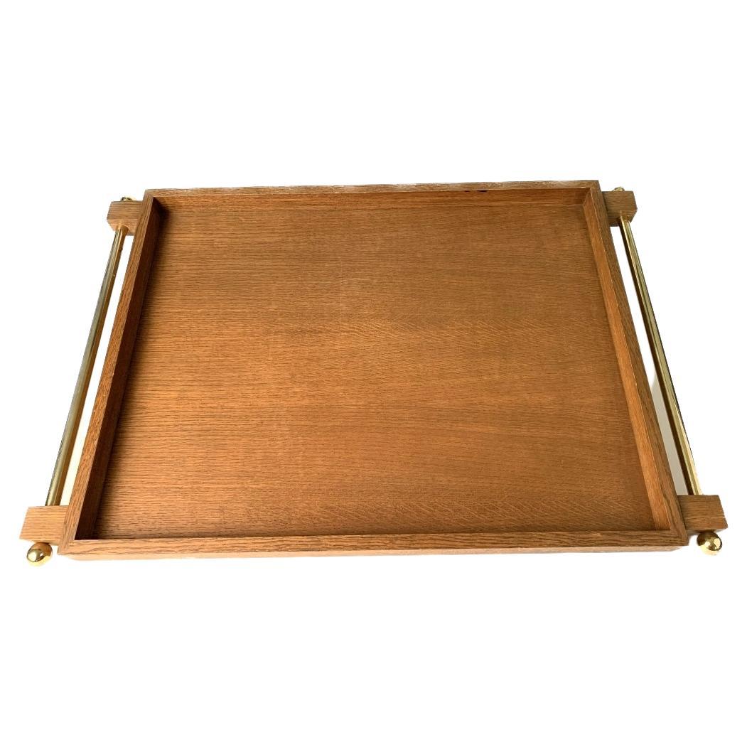 Large Stained Oak Serving Tray By Paul Marra Design