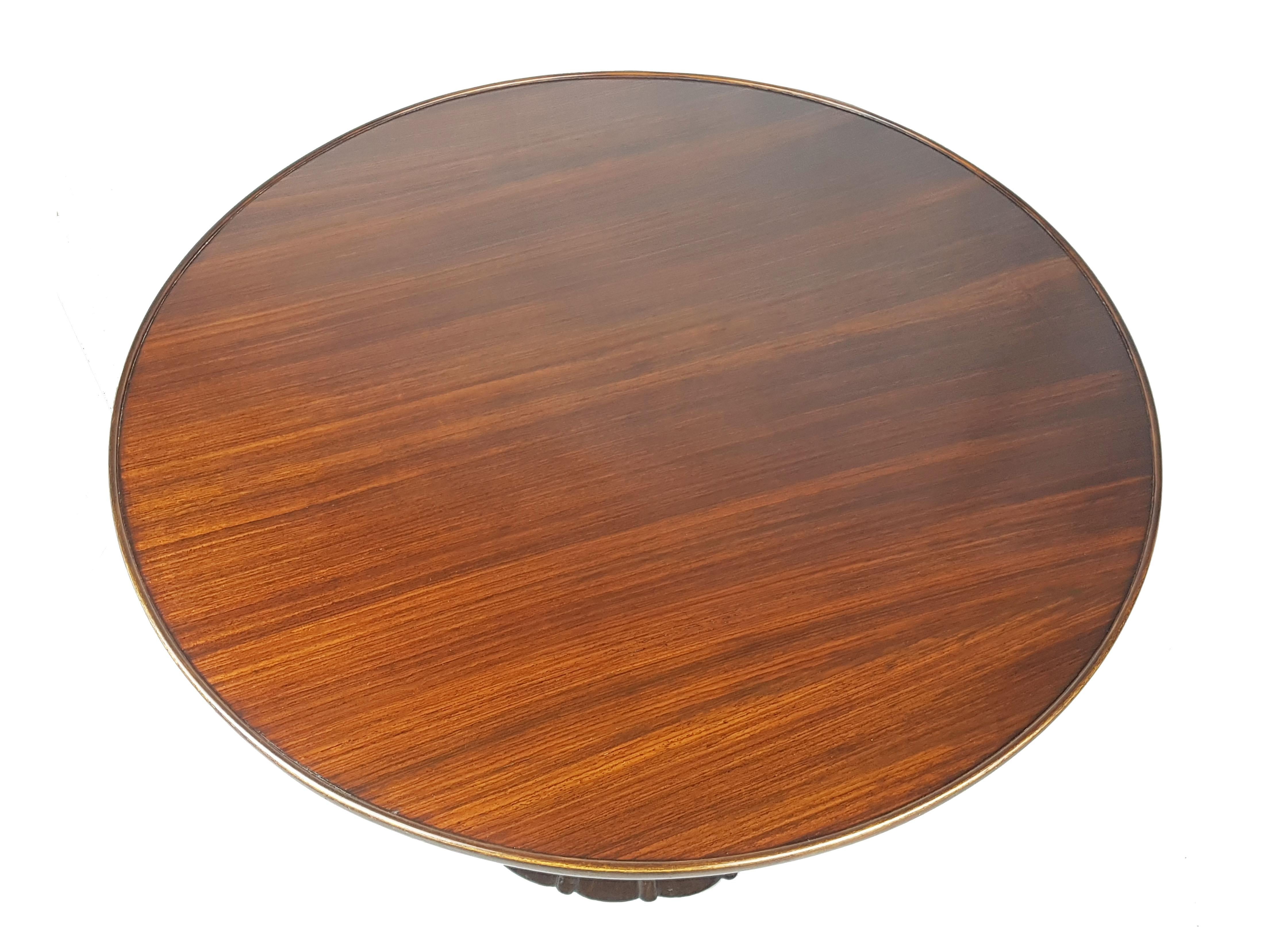 Mid-Century Modern Large Stained Wood & Glass 1930s-40s Coffee Table Attributed to Guglielmo Ulrich For Sale