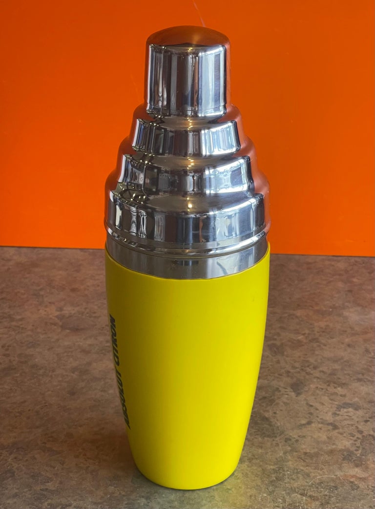 Large Stainless Steel "Absolut Vodka" Three Piece Martini Shaker For