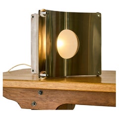 Lámpara de mesa grande de acero inoxidable "Taw" de Luigi Massoni
