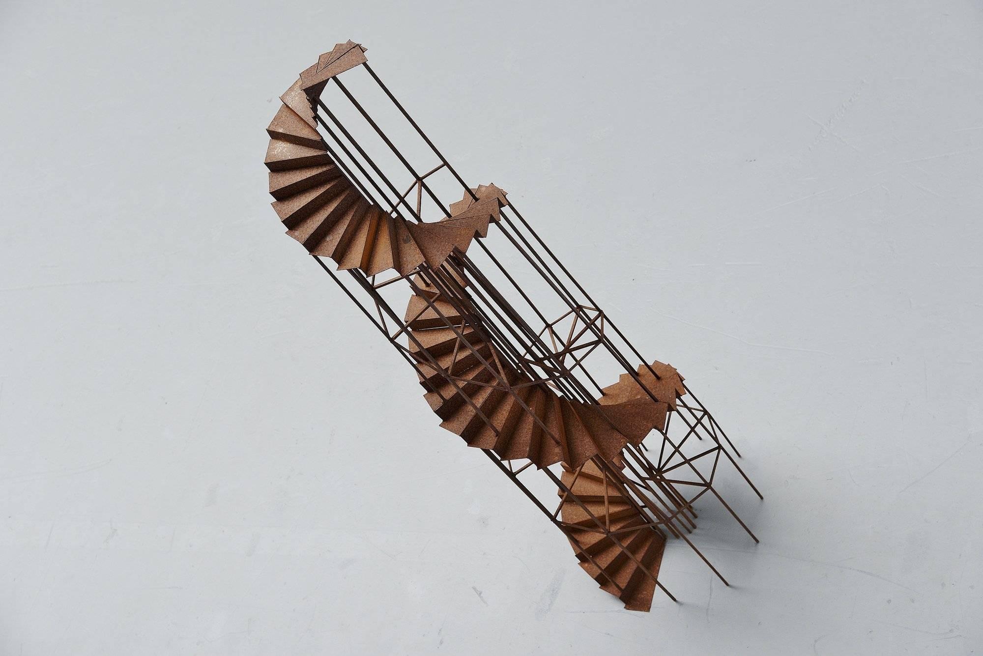 Steel Large Staircase Sculpture, Holland, 1970