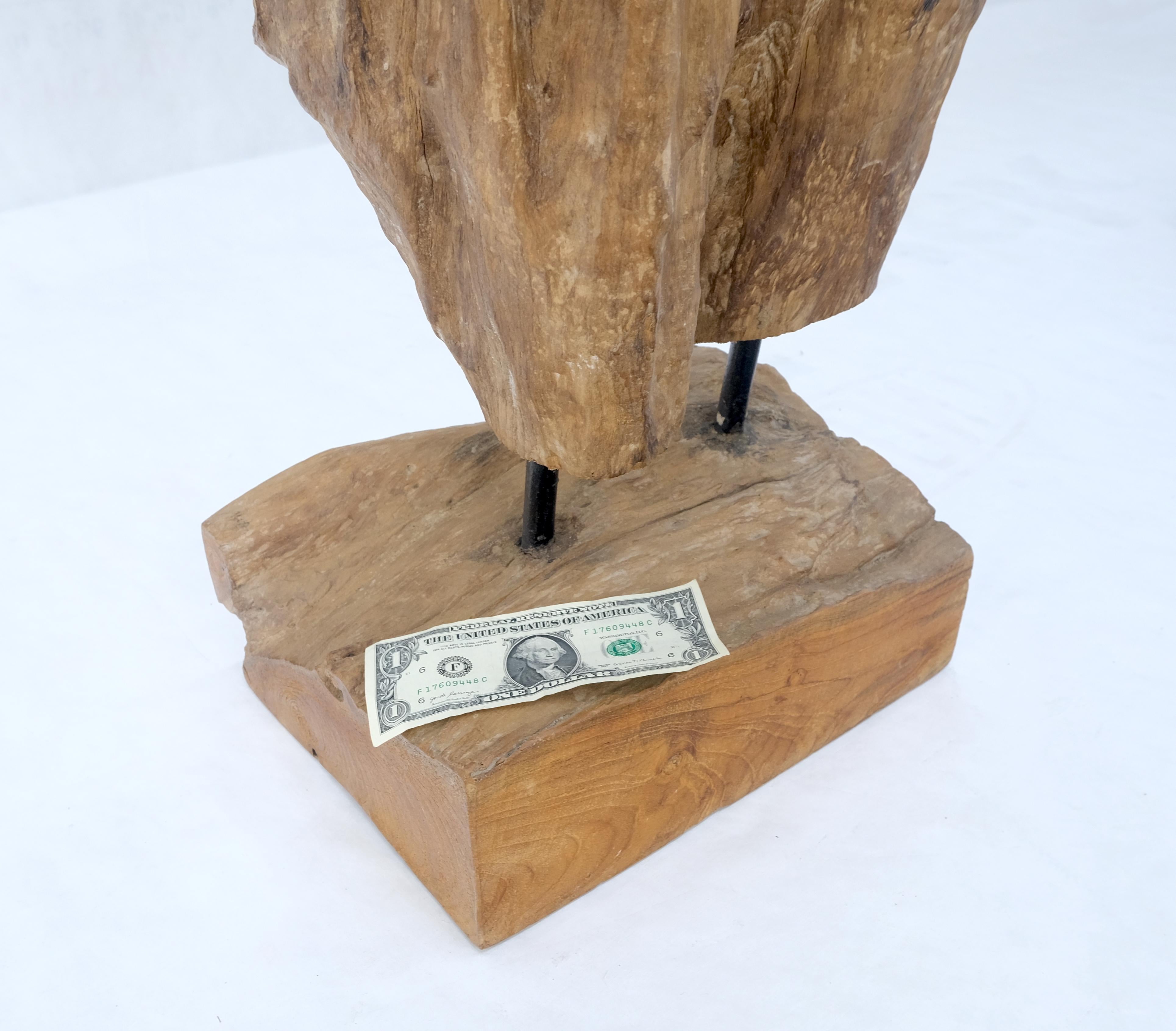 Grande sculpture abstraite en bois flotté, Stand 6.5' de haut, sur une base en bois MINT ! en vente 3