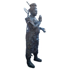 Large Standing Bronze Figure of a Chinese Soldier
