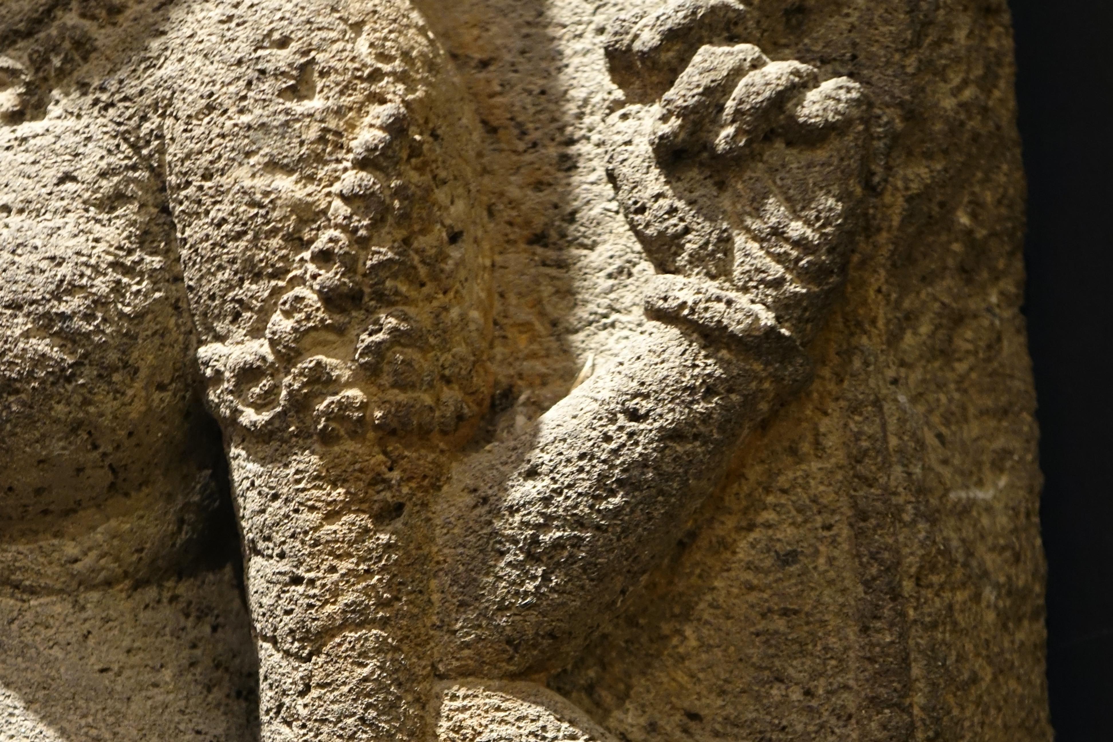 18th Century and Earlier Large Standing Goddess, Volcanic Stone, 13th Century. For Sale