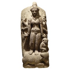 Large Standing Goddess, Volcanic Stone, 13th Century.