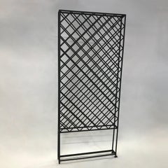 Large Standing Lattice Wrought Iron Wine Racks