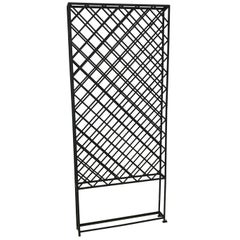 Large Standing Lattice Wrought Iron Wine Racks