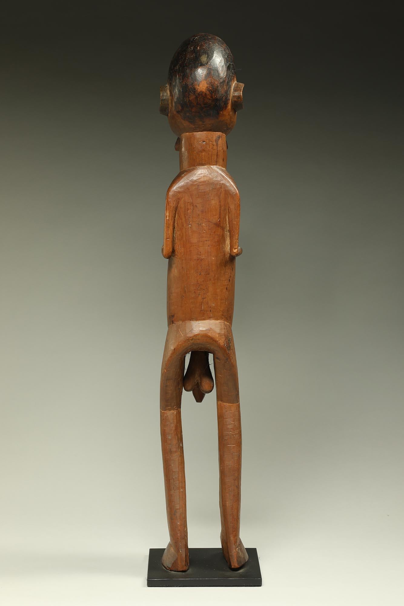 Large standing male Teke figure with expressive face, beard, Congo, DRC Africa 2