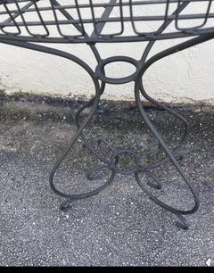 Antique Wrought Iron Planter, Oval Design, Ca. 1970s, Garden Decor