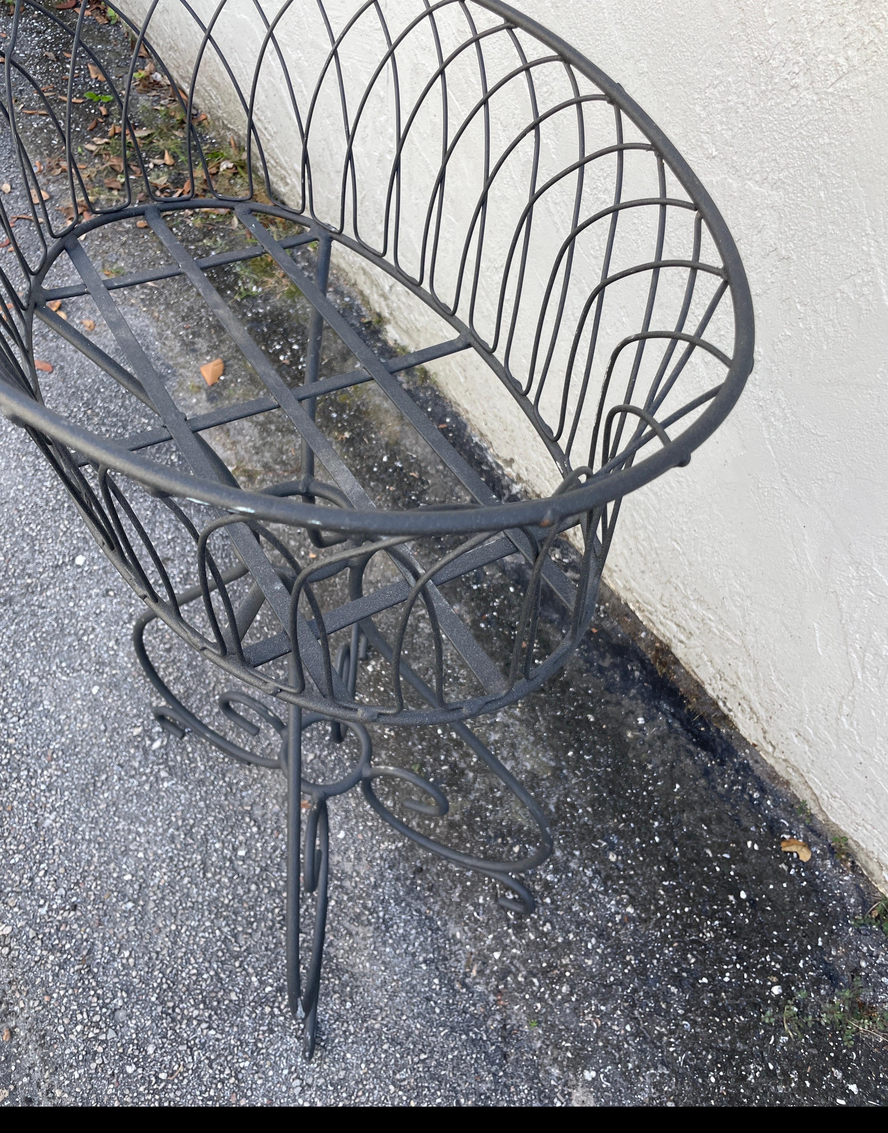 Large Standing Wrought Iron Planter For Sale 1