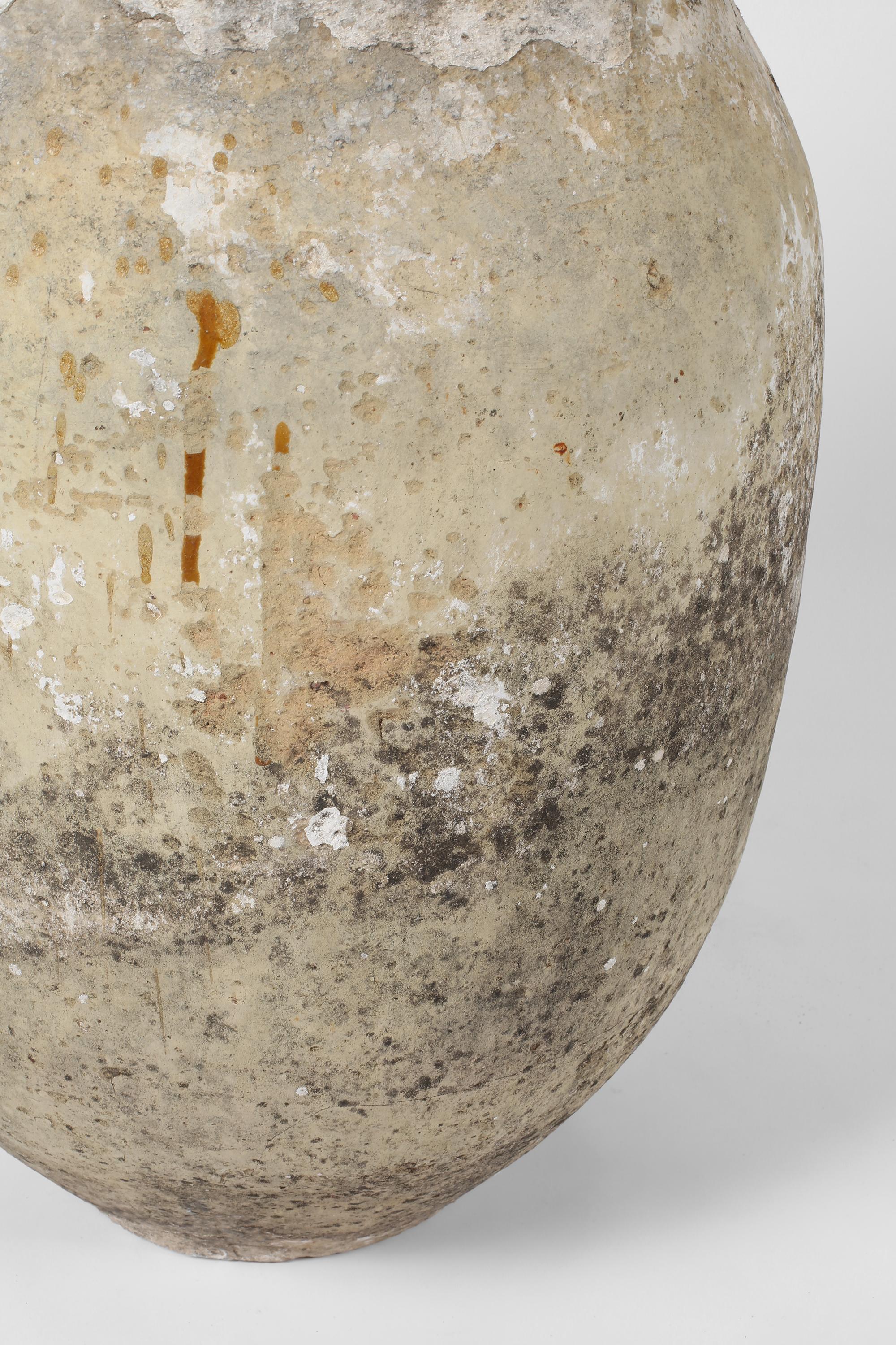 Large Stapled Southern Earthenware Wabi-Sabi Spanish Jar c. 1800 7