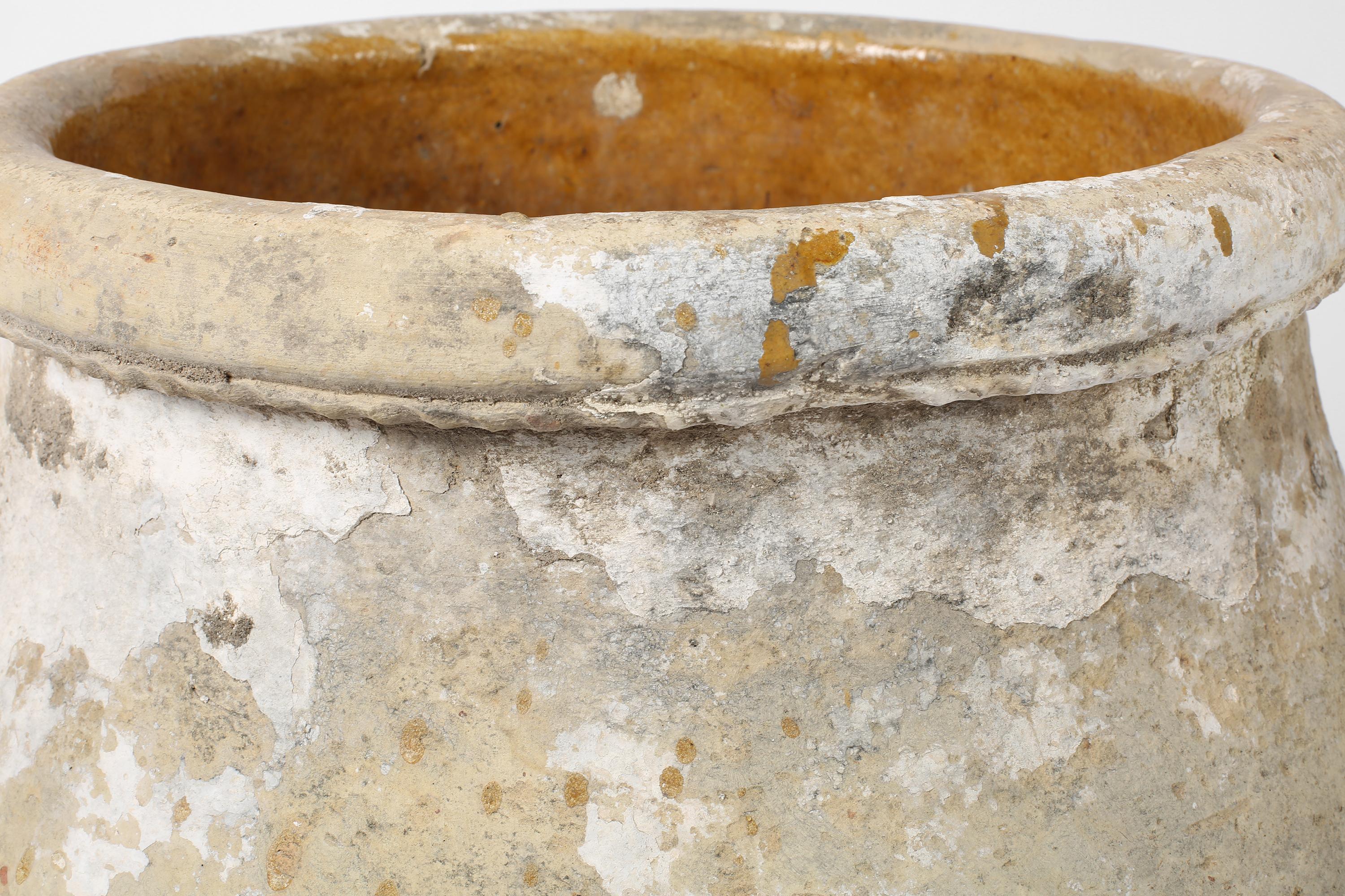 Large Stapled Southern Earthenware Wabi-Sabi Spanish Jar c. 1800 8