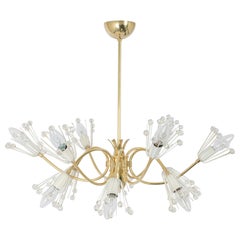 Large Starburst Brass Chandelier by Emil Stejnar, Austria, 1960s