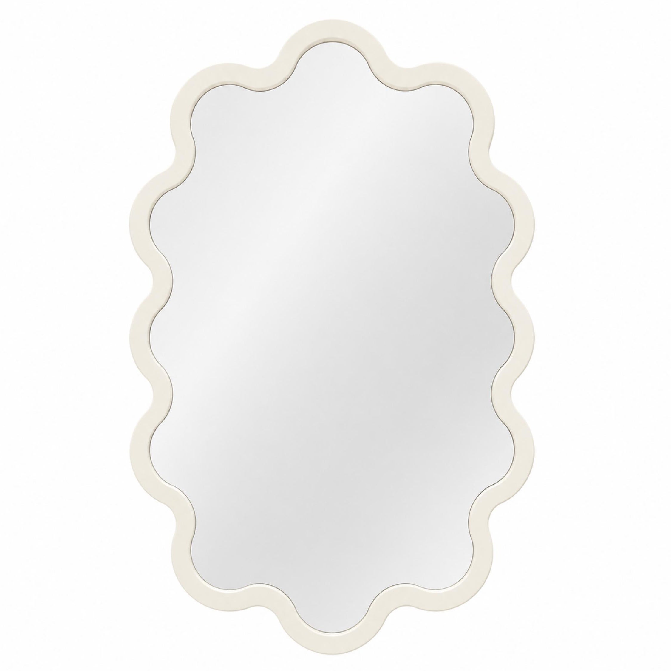 Large Statement Oval Wavy Mirror Available in Custom Colours – Hvyli Oval 90
